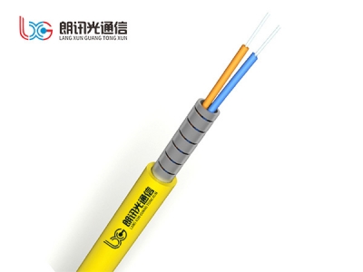 2-core spiral steel armored indoor optical cable